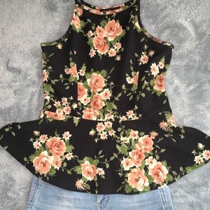 Peplum halter top